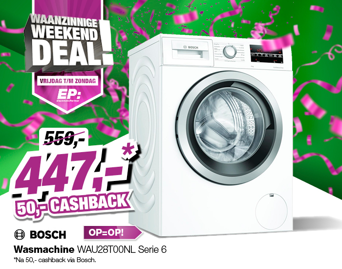 Bosch WAU28T00NL Serie 6 wasmachine