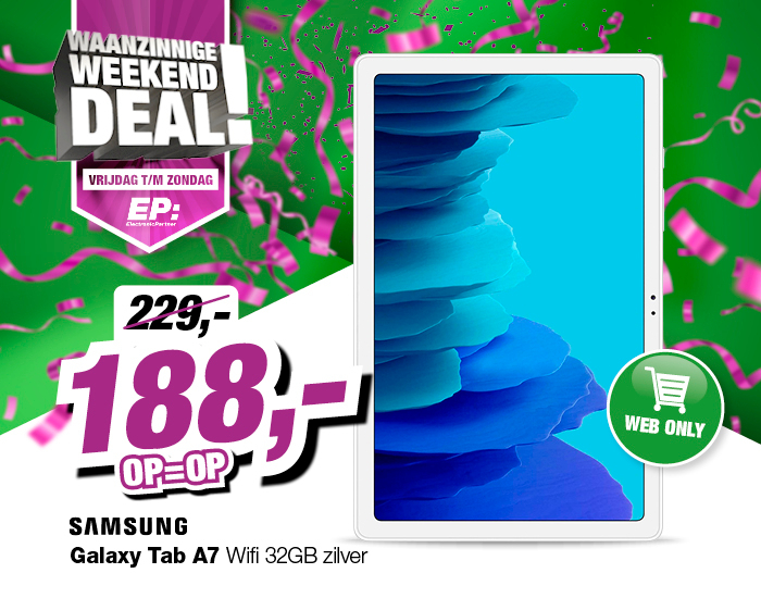 Samsung Galaxy Tab A7 Wifi 32GB zilver